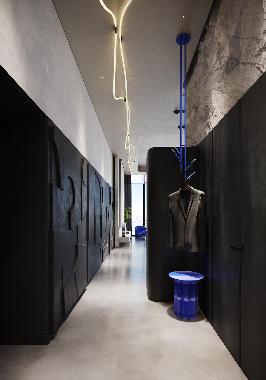 Квартира-студия в небоскребе.