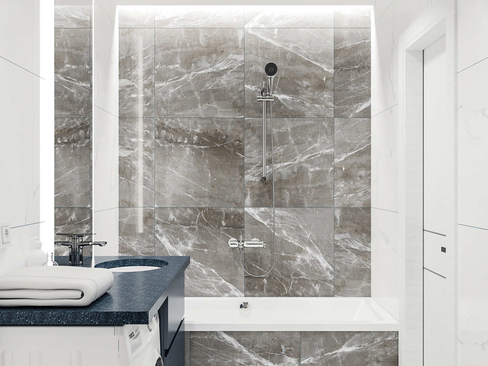 Обложка проекта: Трехкомнатная квартира в свежих оттенках