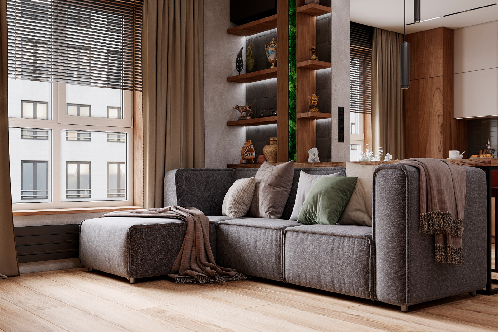 Двухкомнатная квартира. Квартал на набережной NOW