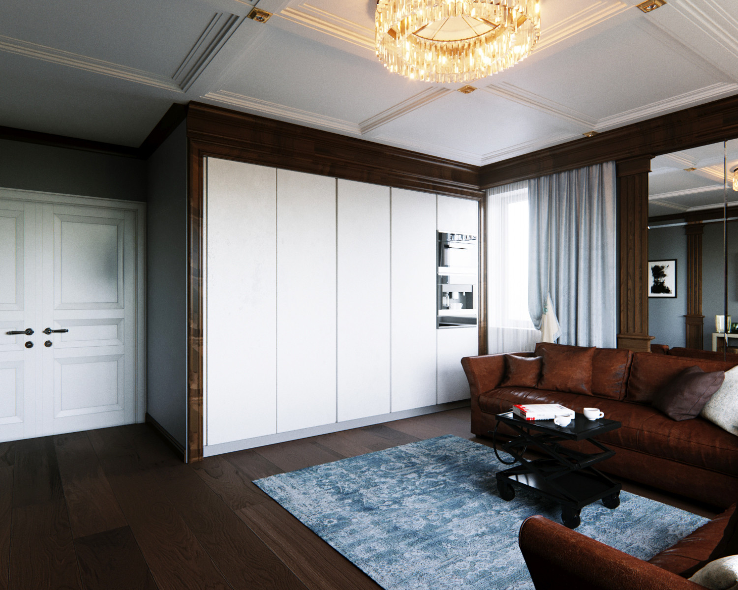 Интерьер пятикомнатной квартиры в неоклассике, г. Дюссельдорф, Германия