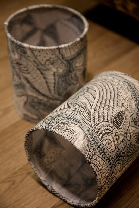 Абажуры из ткани на пластике