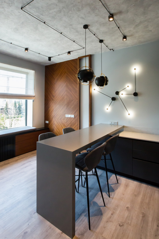 Обложка проекта: Кухня из пластика и шпона в ЖК Символ