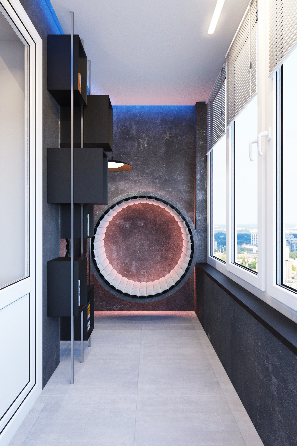 Дизайн интерьера в ЖК Фамилия. Лоджия