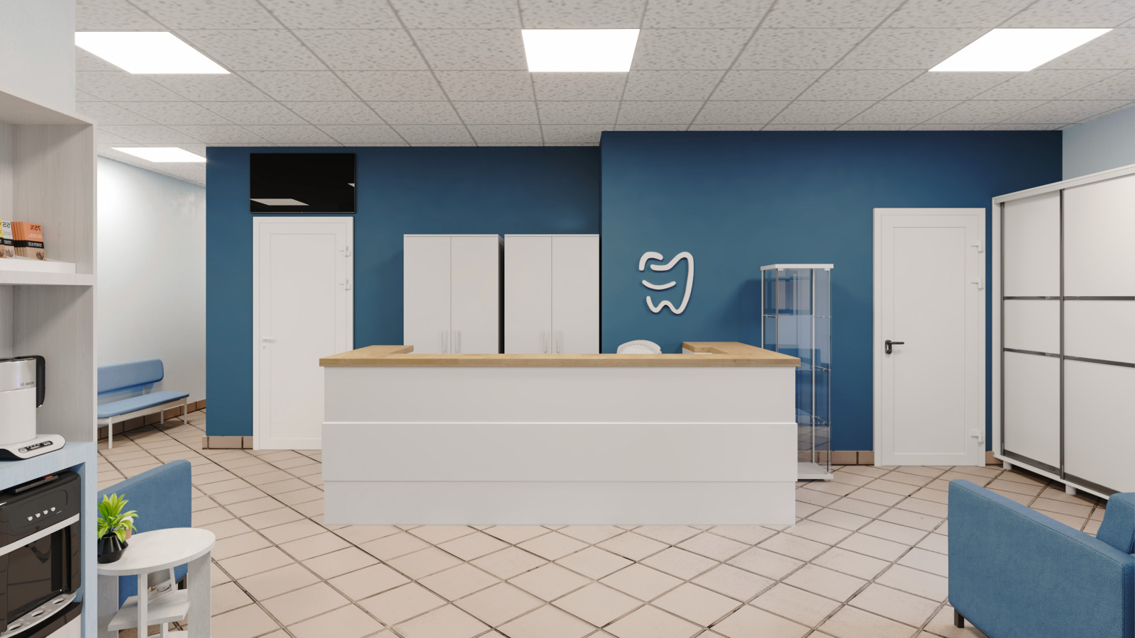 Обложка проекта: Дизайн холла стоматологии