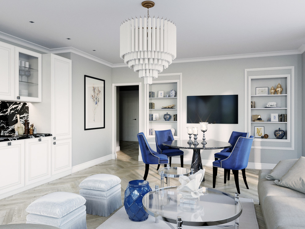 2-ух комнатная квартира стиль Неоклассика.