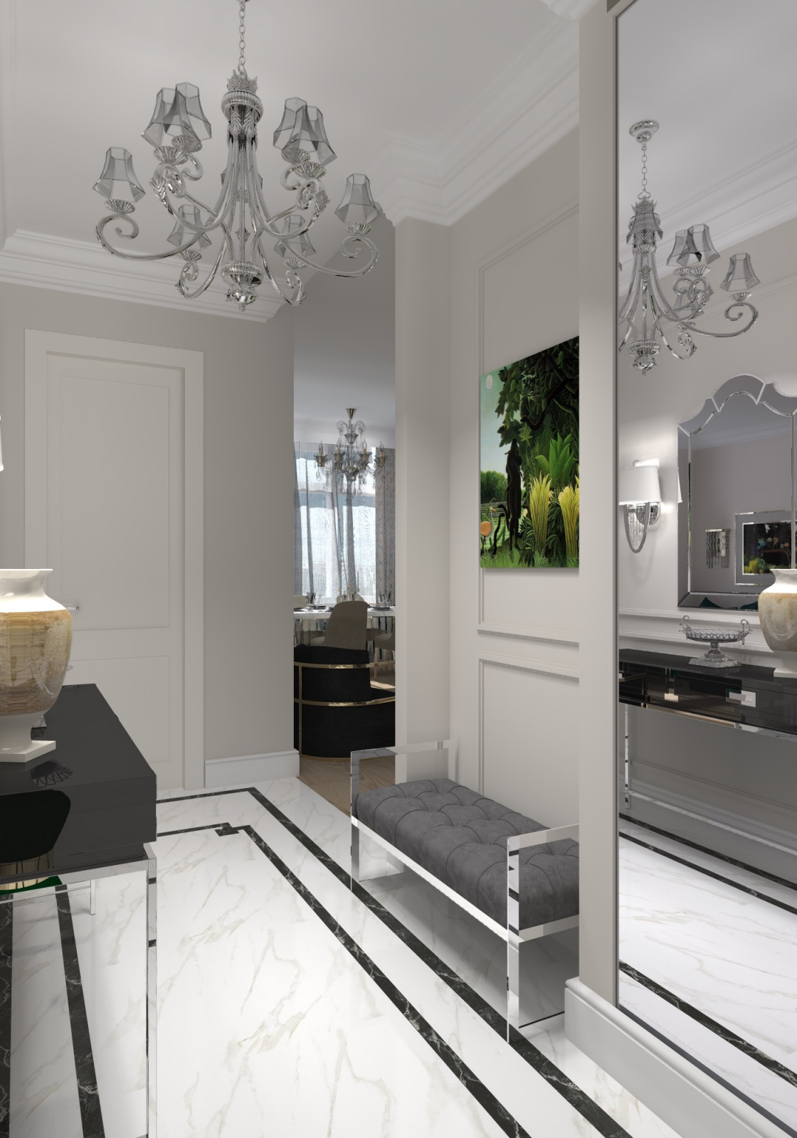 Квартира 100м2 Американская классика в ЖК Триколор