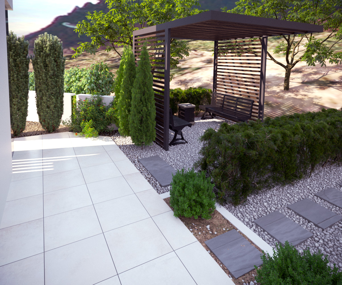 Проект благоустройства территории мини-отеля в Гурзуфе. Ландшафт