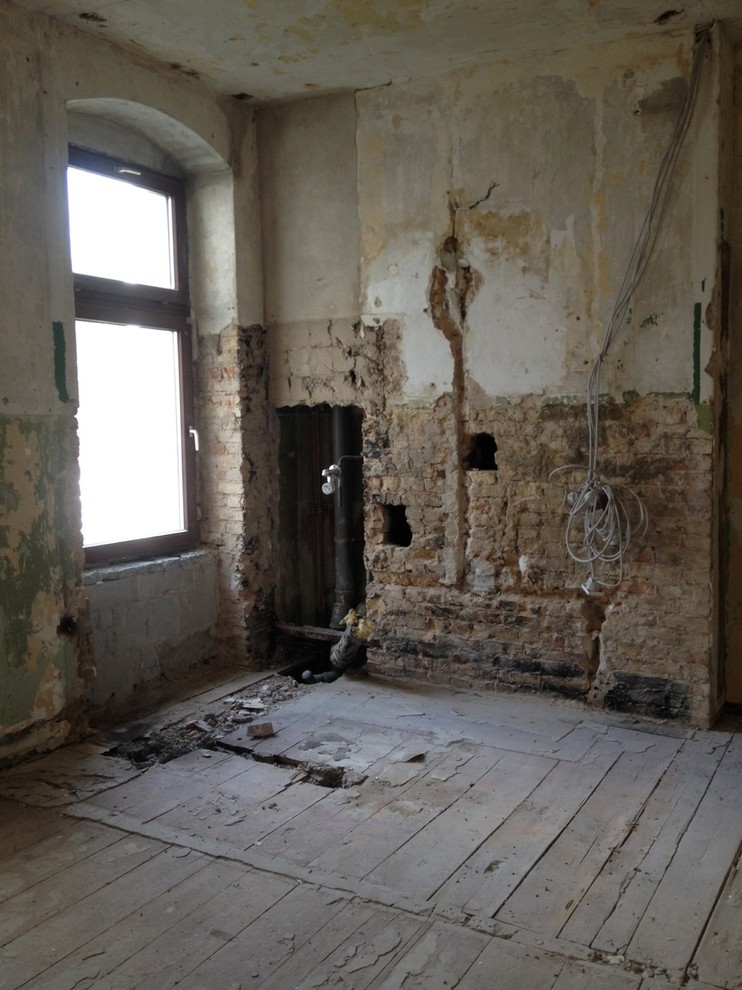 До и после: Крошечная квартира в Берлине со спальней на антресолях