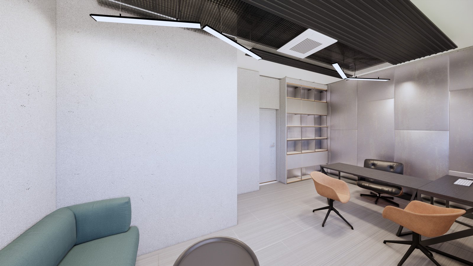 Интерьерные решения для встроенной офисной части при оконном производстве