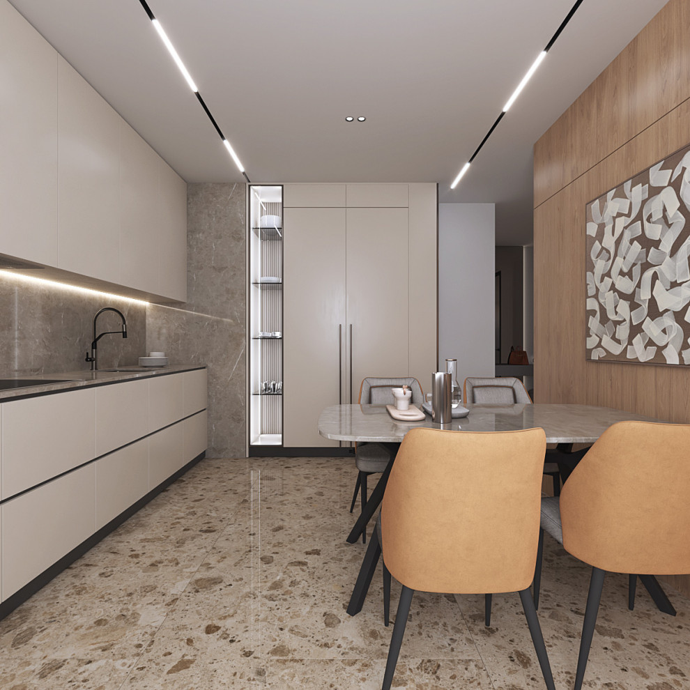 Геометрия комфорта. Квартира в современном стиле: 3-комнатная квартира 86 м2