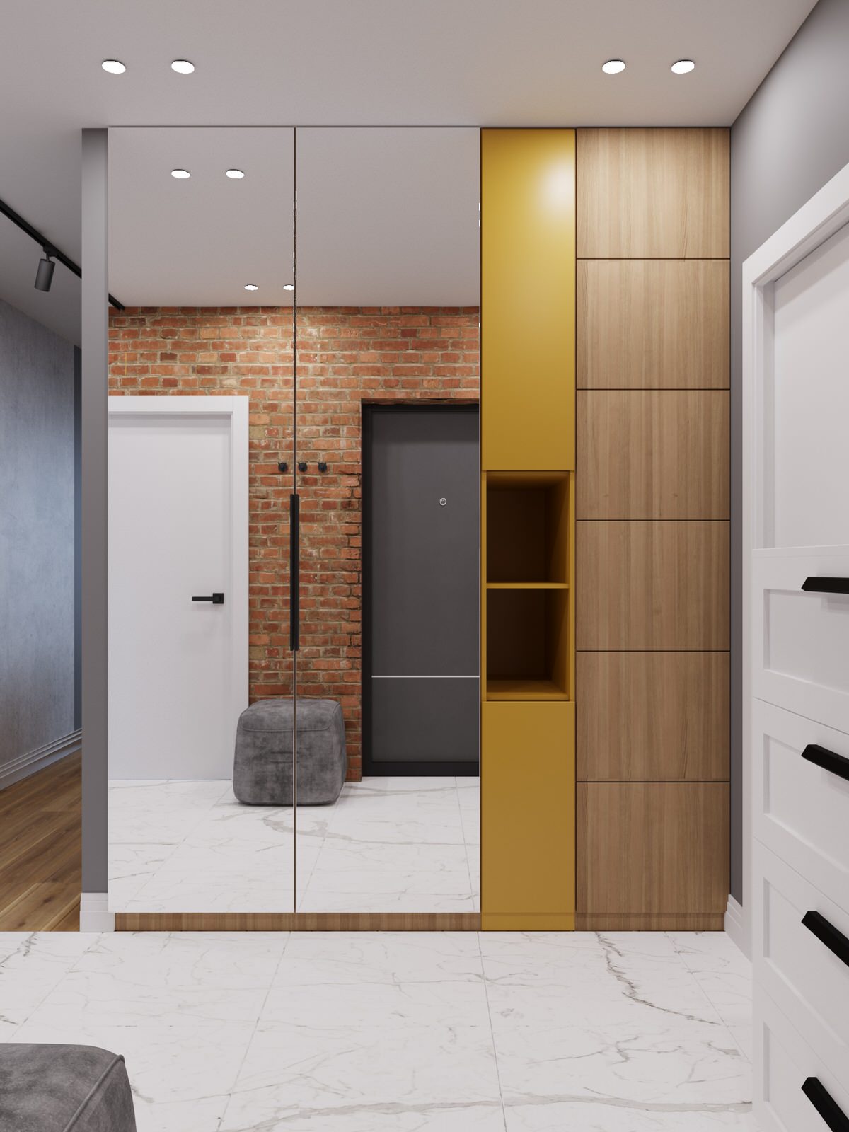 ЖК Южный Город. Современный интерьер с яркими акцентами.