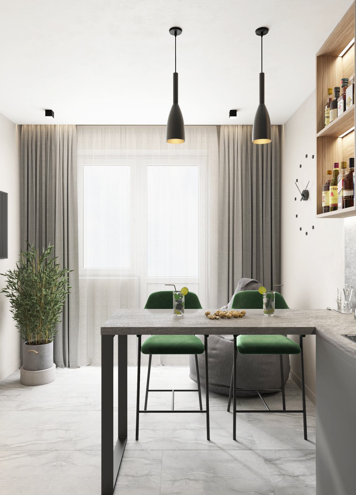 Однушка в стиле минимализм