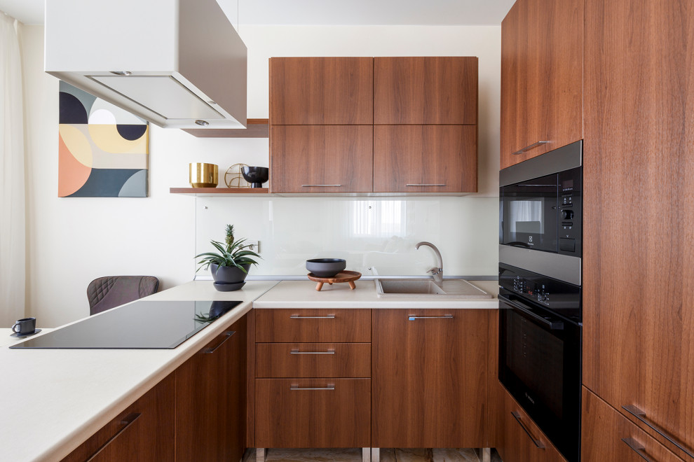 Обложка проекта: Кухня с коричневыми фасадами. Brown Kitchen