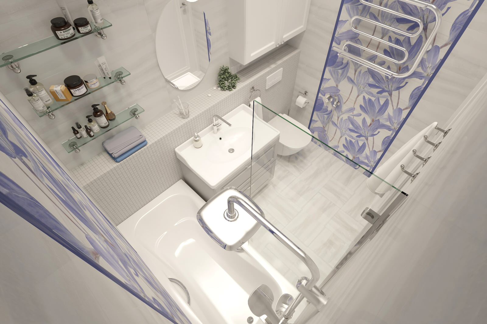 Двухкомнатная квартира в скандинавском стиле 61м2 в ЖК "Гринпарк"