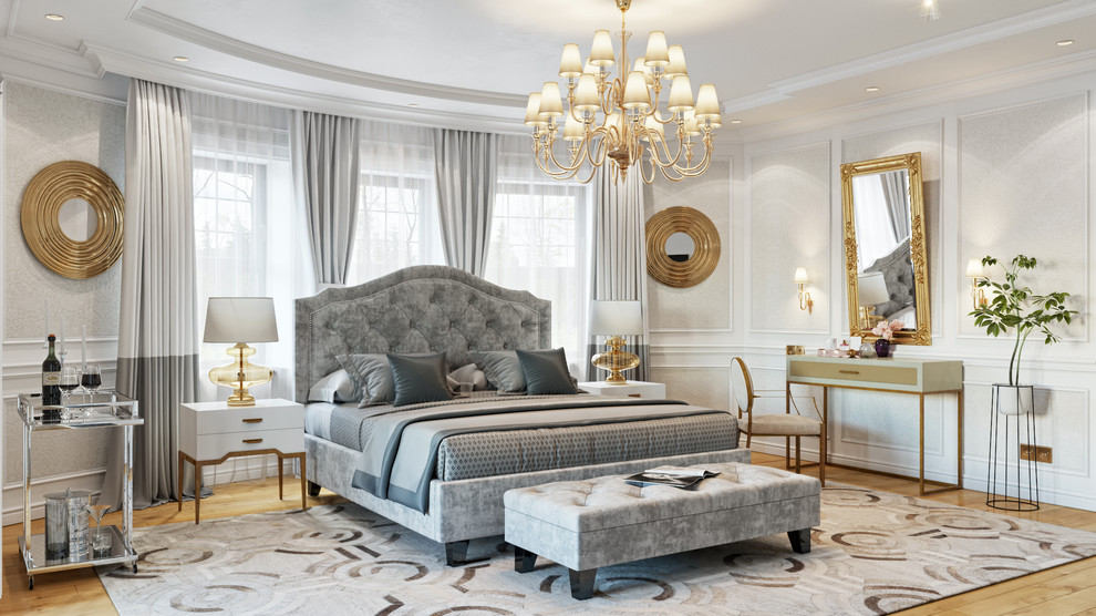 Спальня в особняке в Глухово, Московская область