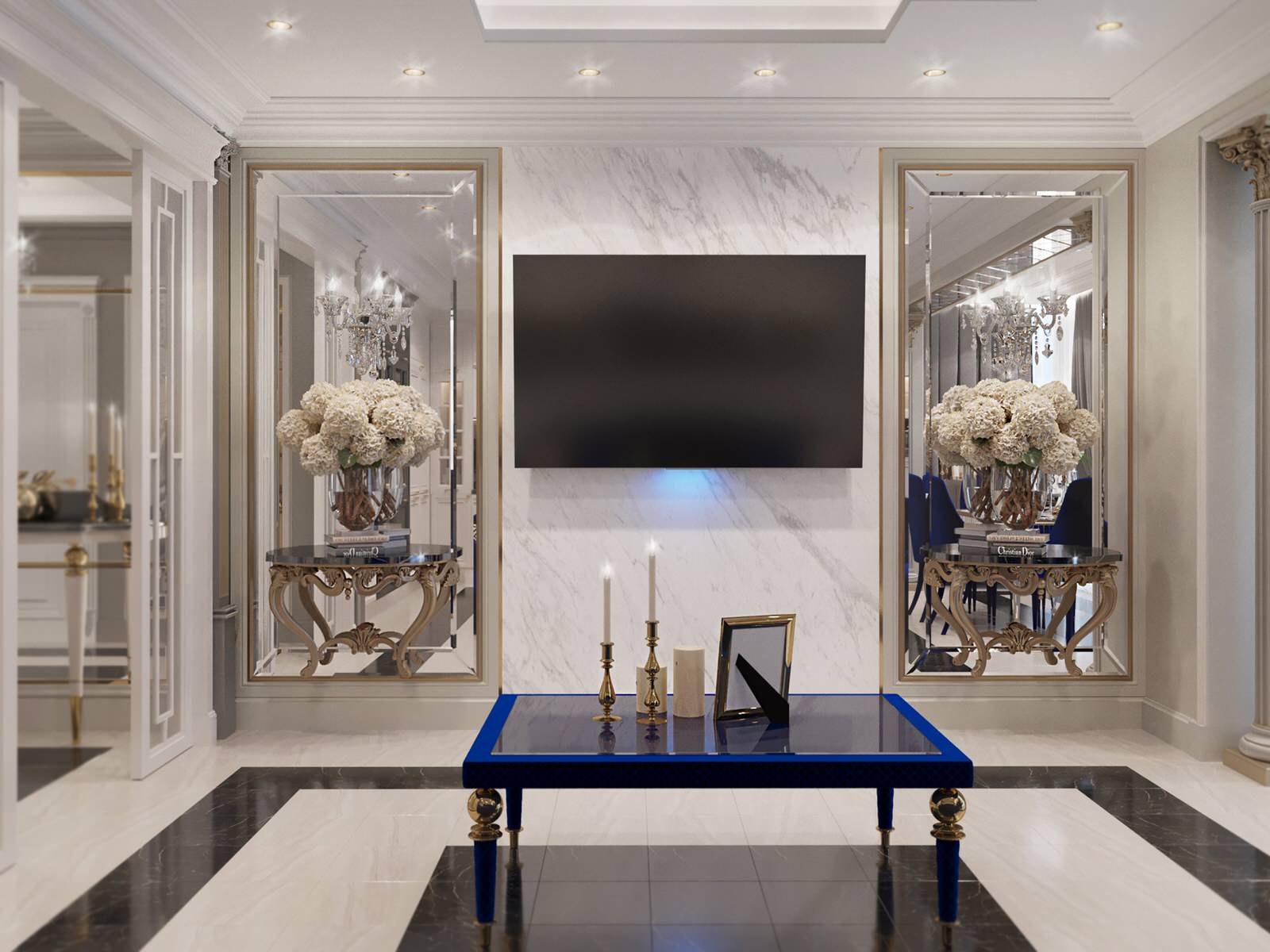 Визуализация кухни-гостиной.