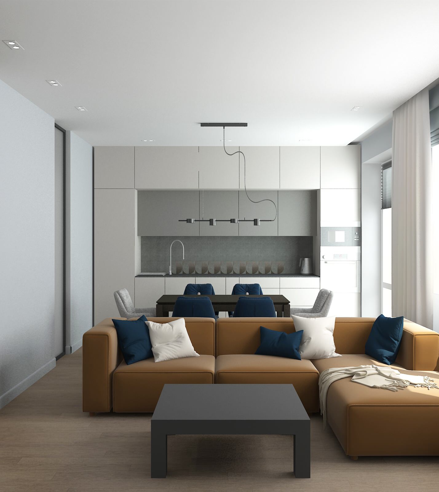 Обложка проекта: Трехкомнатная квартира в Павшинской пойме