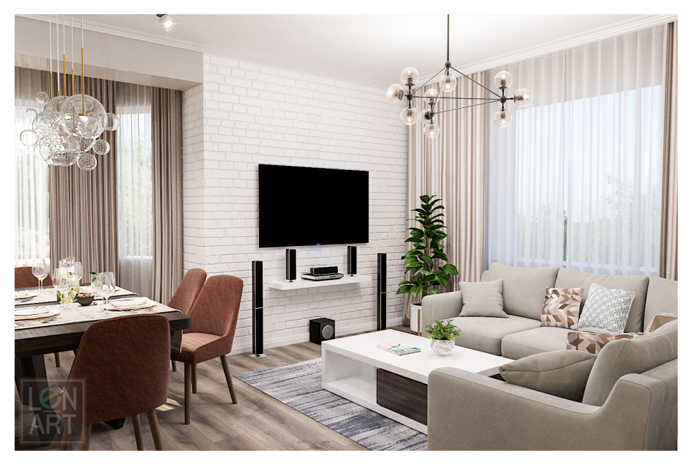 Современный интерьер в частном жилом доме