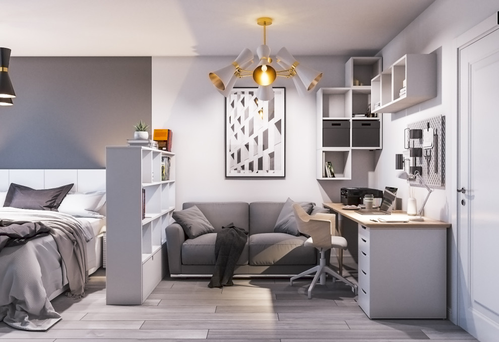 Однокомнатная квартира 35 квадратных метров в современном стиле