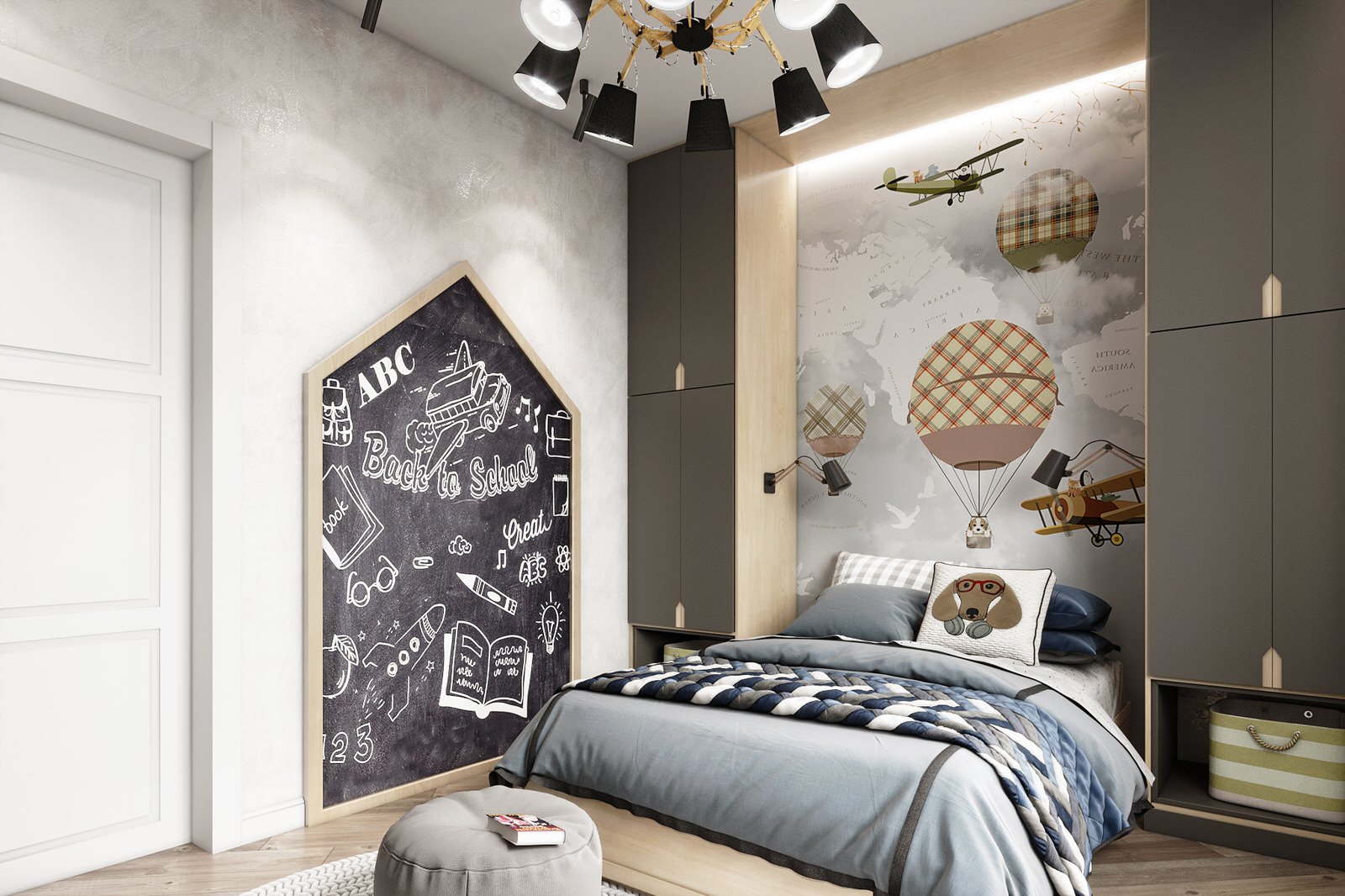 Дизайн проект детской для мальчика