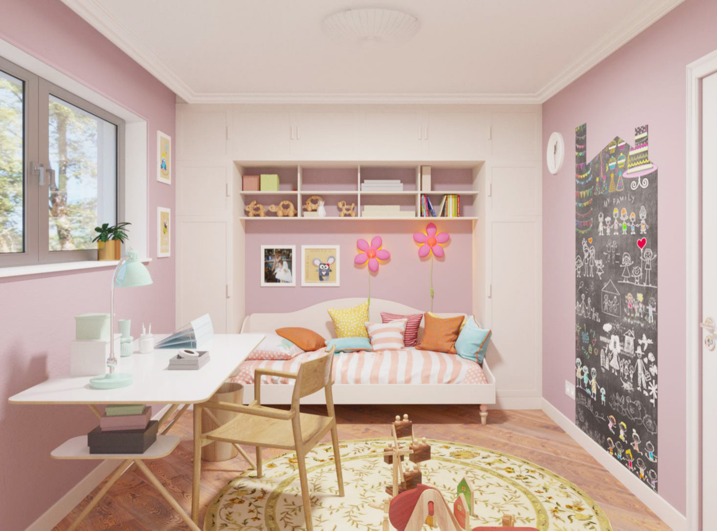 дизайн-проект 2-го этажа дома во Франции