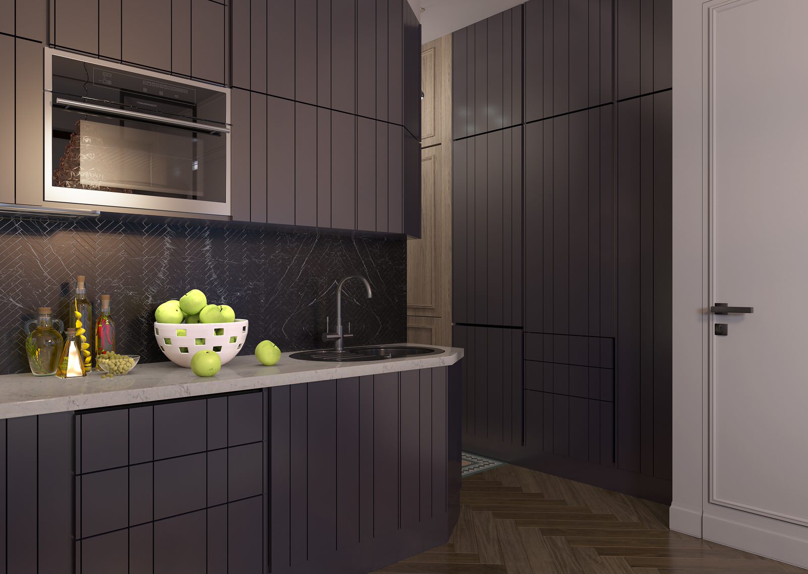 Interior design of a residential flat in The housing complex "Dynasty" at Moscow