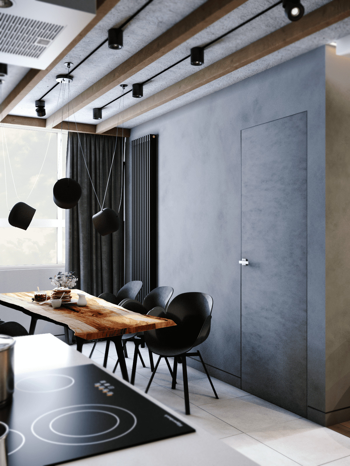 Кухня-гостиная со столовой зоной, 30.41м²
