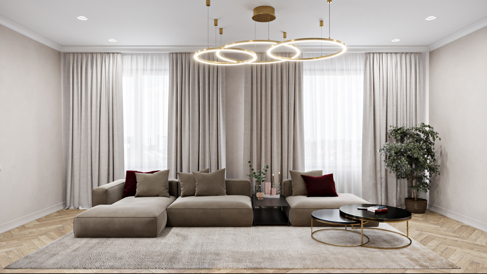 Обложка проекта: Квартира с террасой в ЖК Европейский берег 107 кв.м.