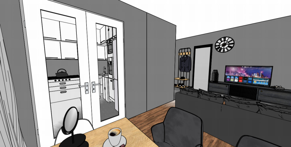 Скетч гостиной