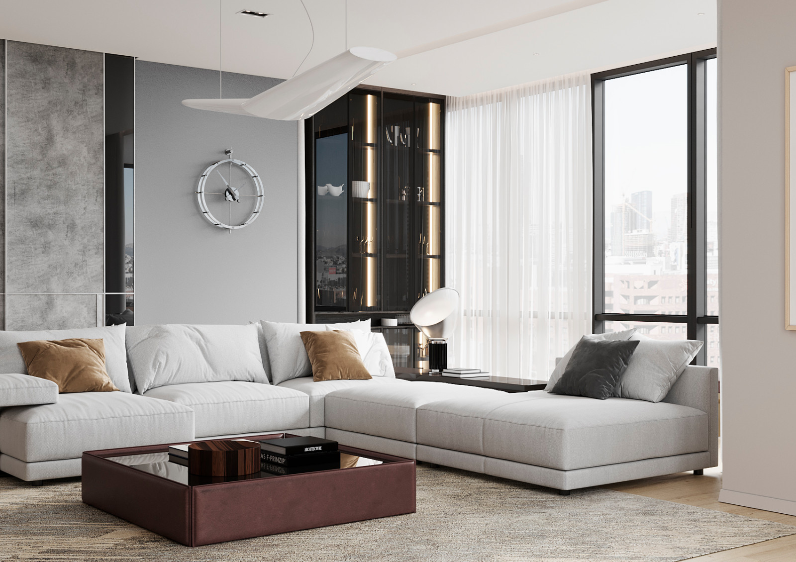 Роскошная гостина в современном стиле