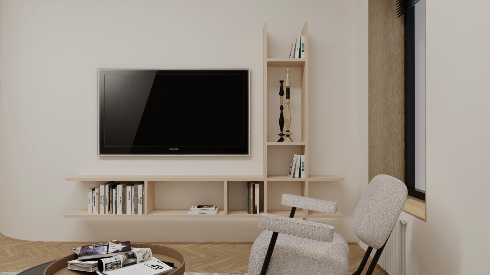 Гостиная из проекта "Блик заката" (Авторский квартал Машаров)