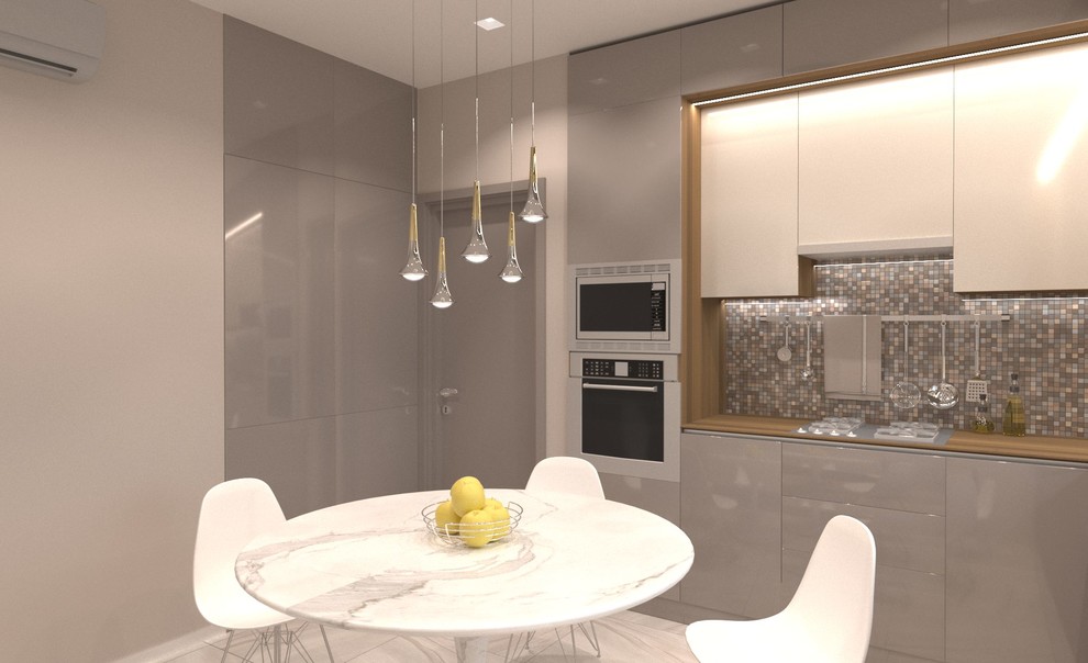 Интерьер коттеджа в современном стиле. 120 кв.м.