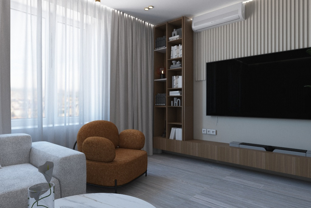 Ракурсы гостиной и детской.