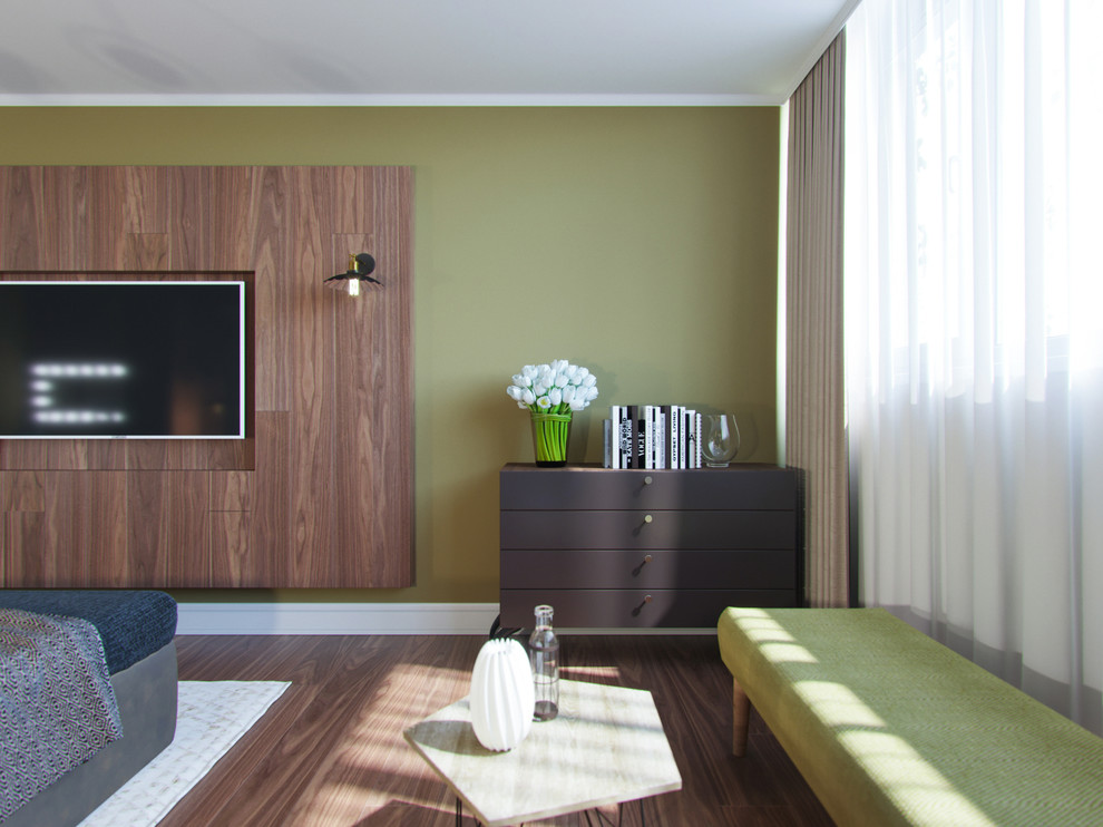 Дизайн интерьера спальни для молодой пары с двумя детьми