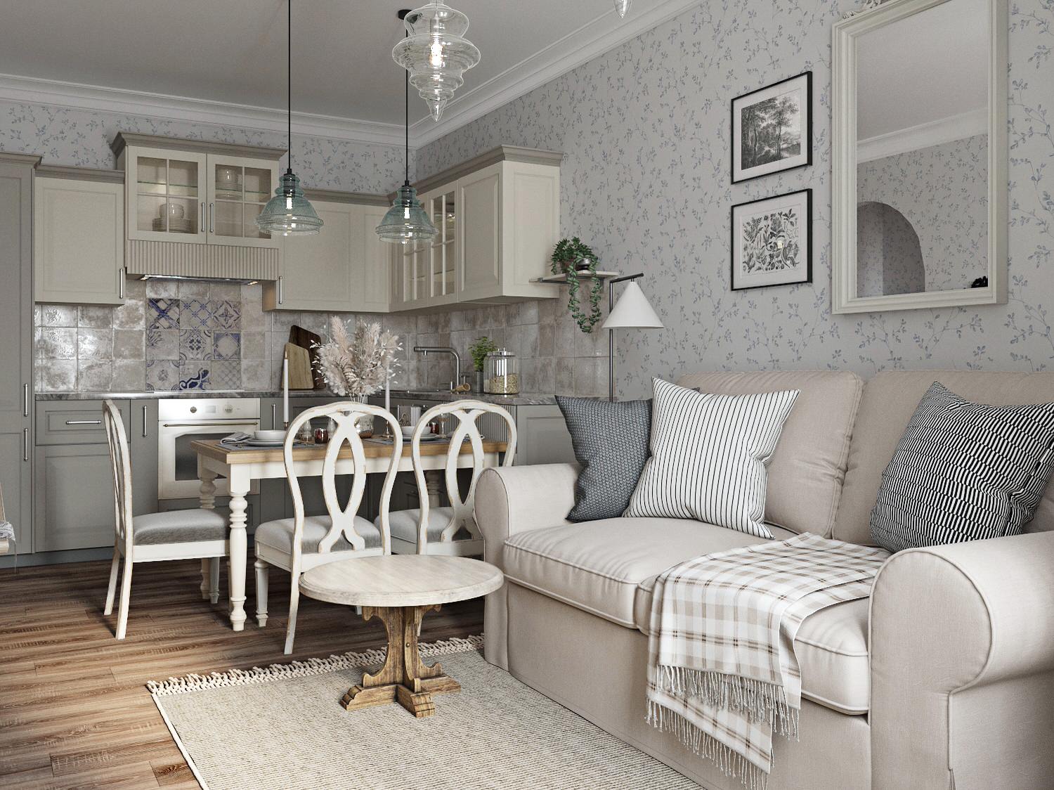 Обложка проекта: Интерьер в теплых тонах Прованса