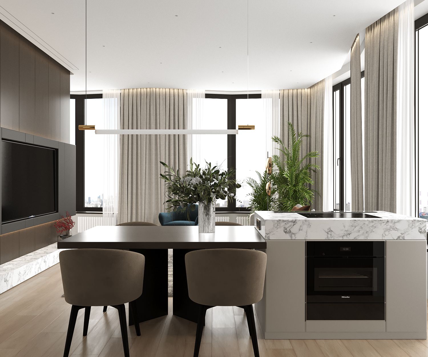 Дизайн проект квартиры в River Park