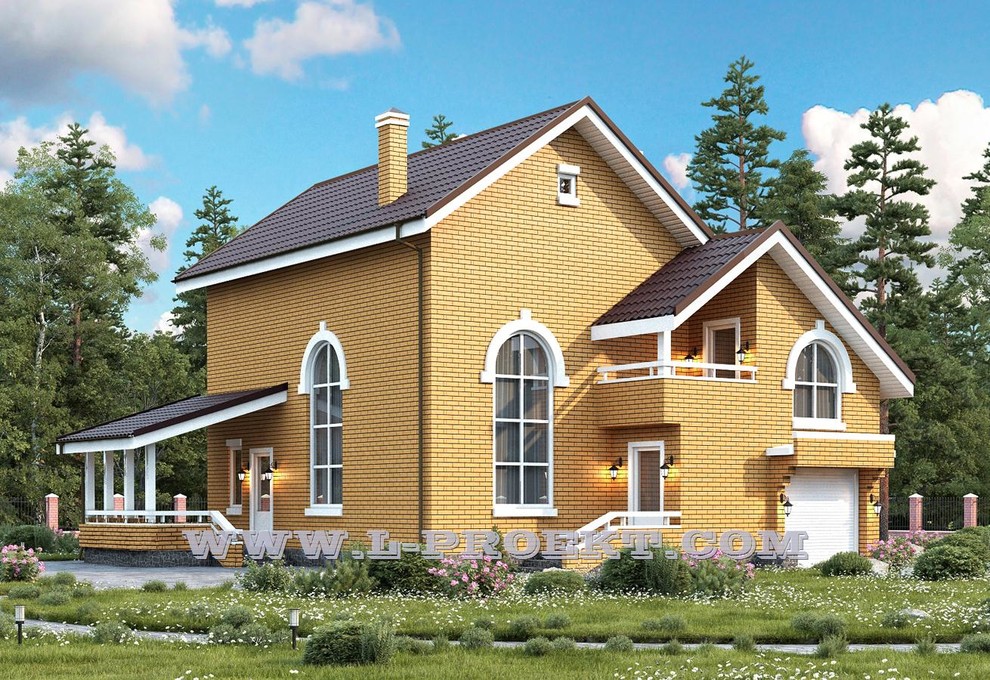 Проект 704-1 - двухэтажный мансардный дом