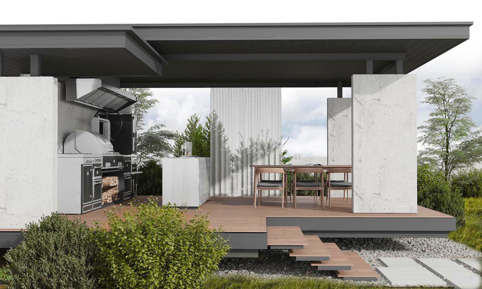 Красная Поляна. Открытая кухня в частном доме.