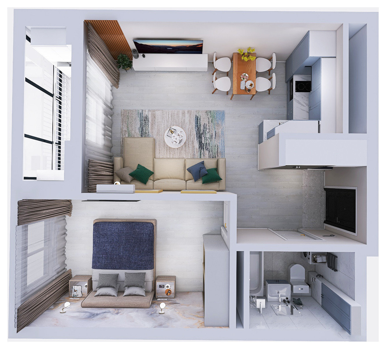 Обложка проекта: 2-х комнатная квартира ЖК Яркий