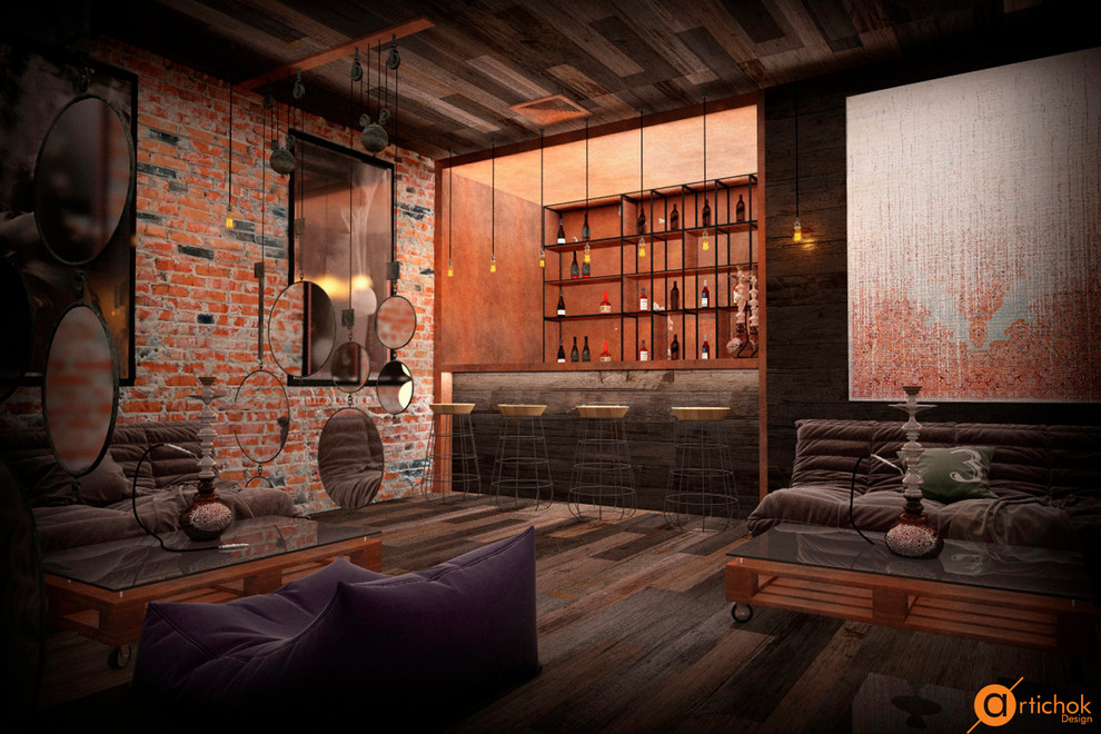 Дизайн интерьера ресторана в Киеве в стиле лофт