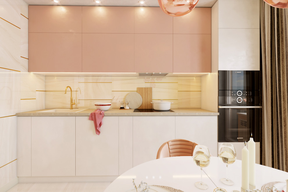 Розовая пудра - Однокомнатная квартира для женщины.