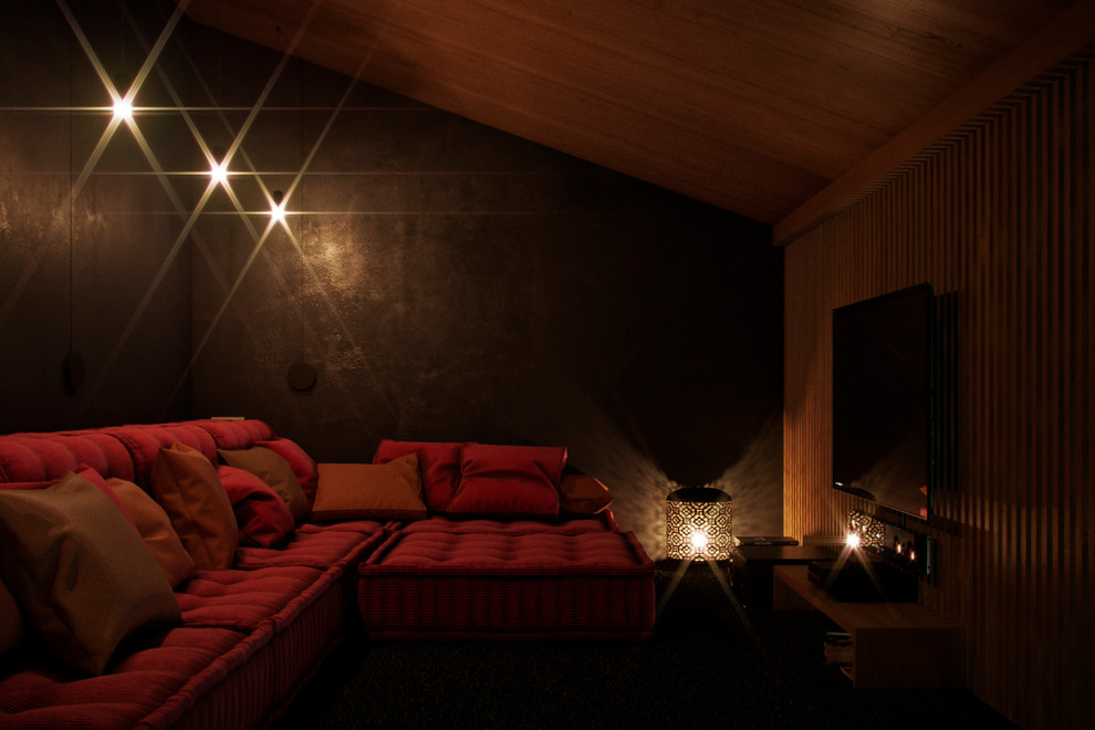 Проект интерьера мансарды «Green Green Mountain » Москва, Баррикадная