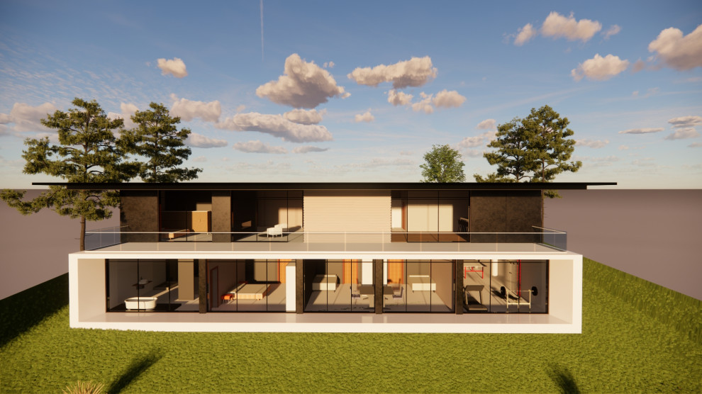 Эскизный проект жилого дома для семьи с двумя детьми