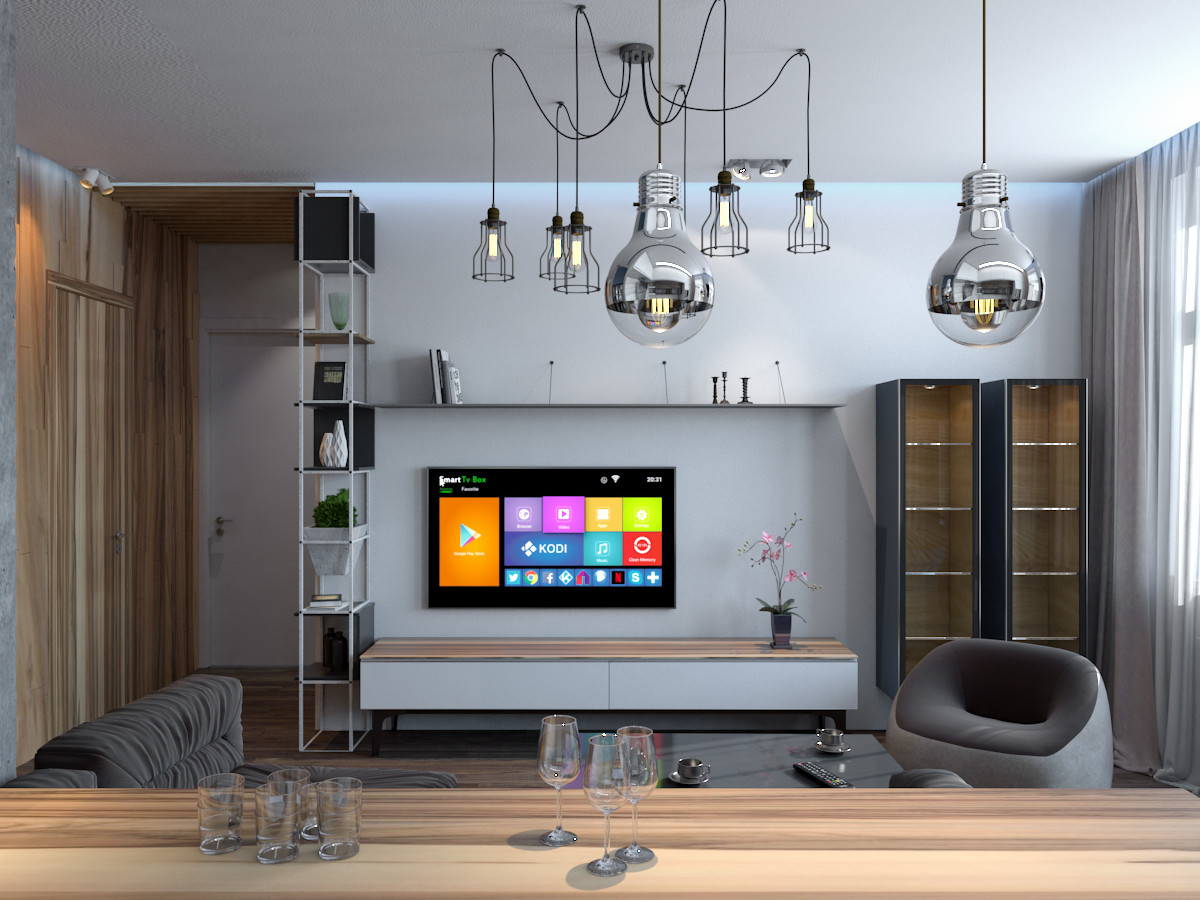 Гостиная с кухней