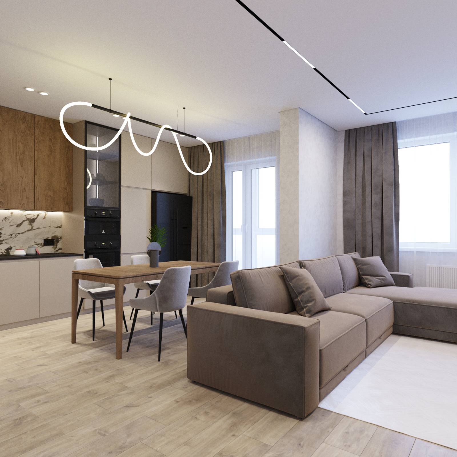 Обложка проекта: Дизайн 3-к квартиры по ул. Поляничко