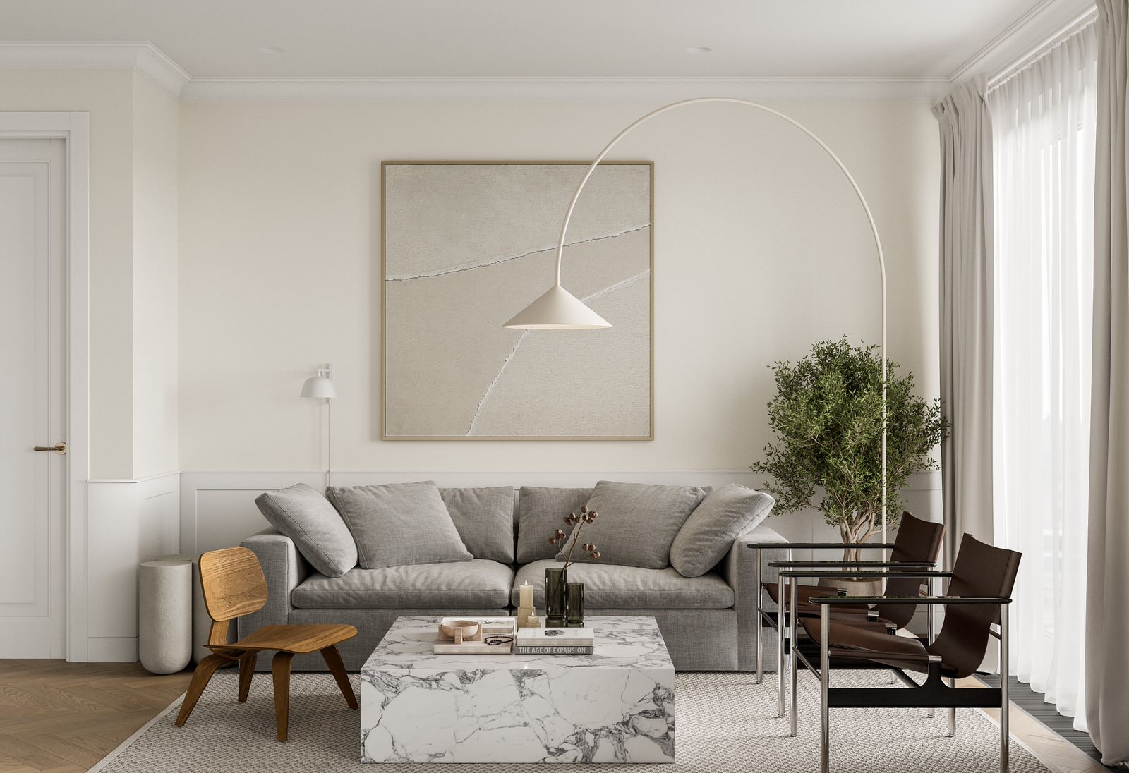 Обложка проекта: ЖК "Portland", 83 квадратных метра.