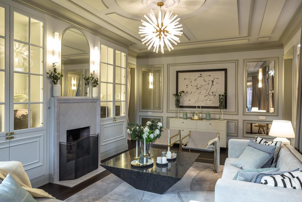 Гостиная с стиле американской классики