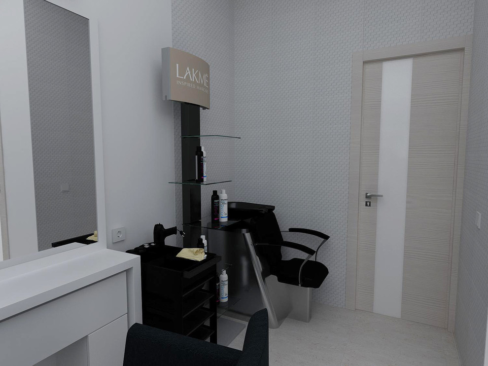 Интерьер парикмахерской "Белая комната"