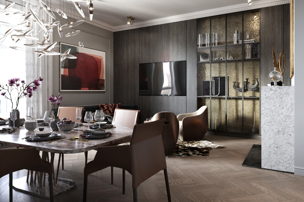 Дизайн-проект квартиры с камином в ЖК "Береговой"