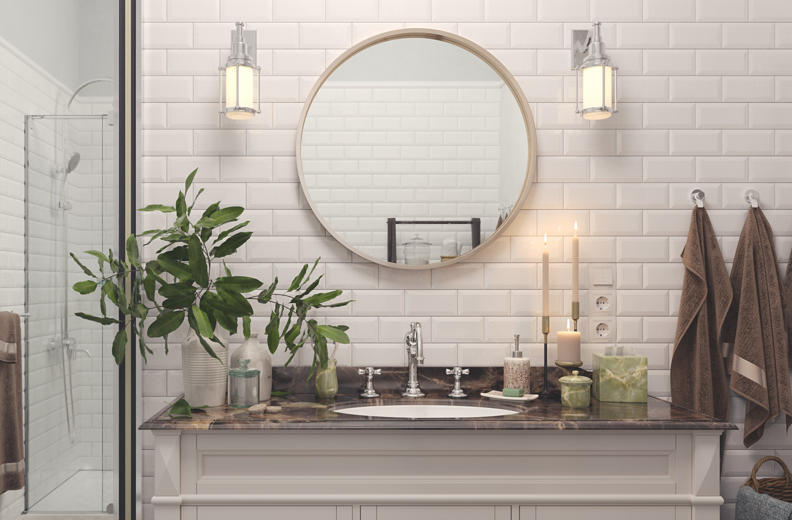 Ванная комната в скандинавском стиле